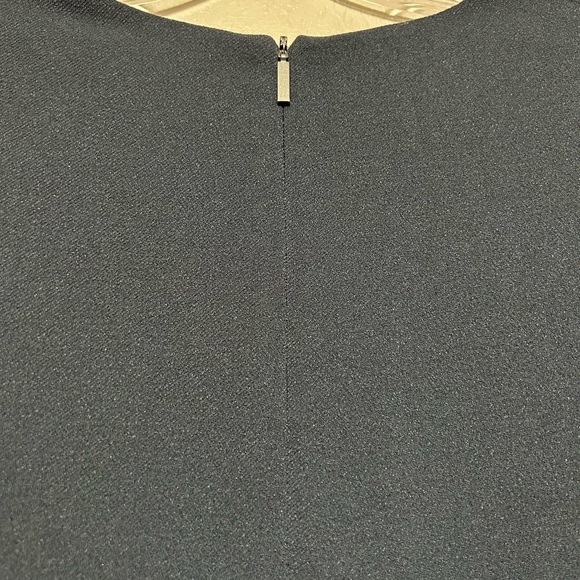 Tibi Ruched Convertible Bell Sleeve Cinched Stretch Crepe Midi Dress Navy Blue 8 - Picture 11 of 11